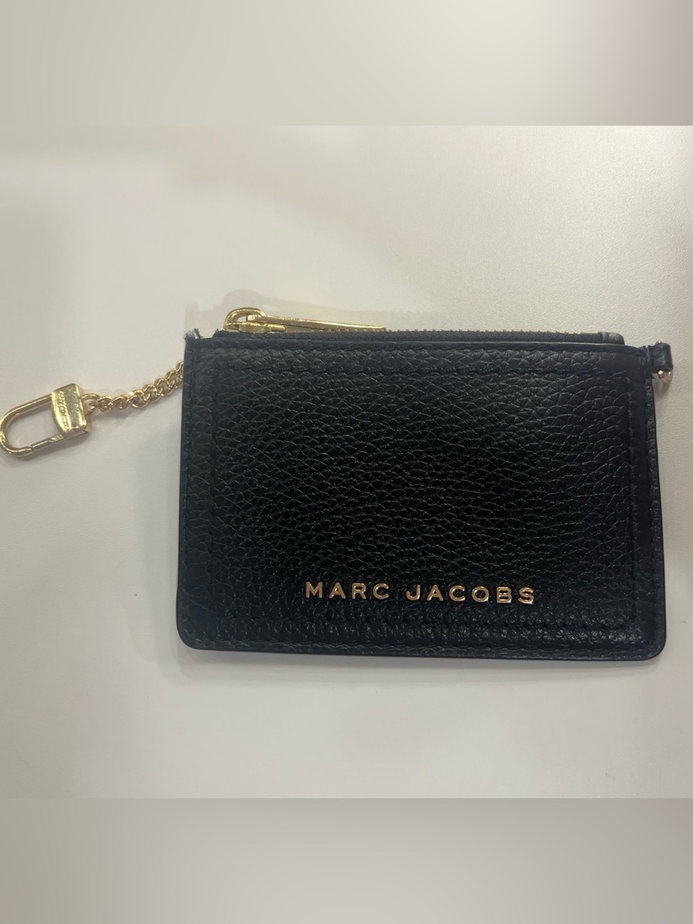 Marc Jacobs Black Groove Top Wristlet Card Holder